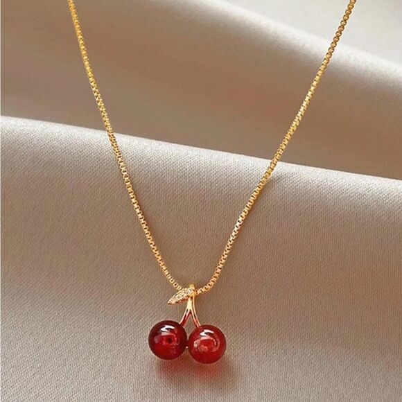 Cherry necklace M454 - Picture 1 of 3